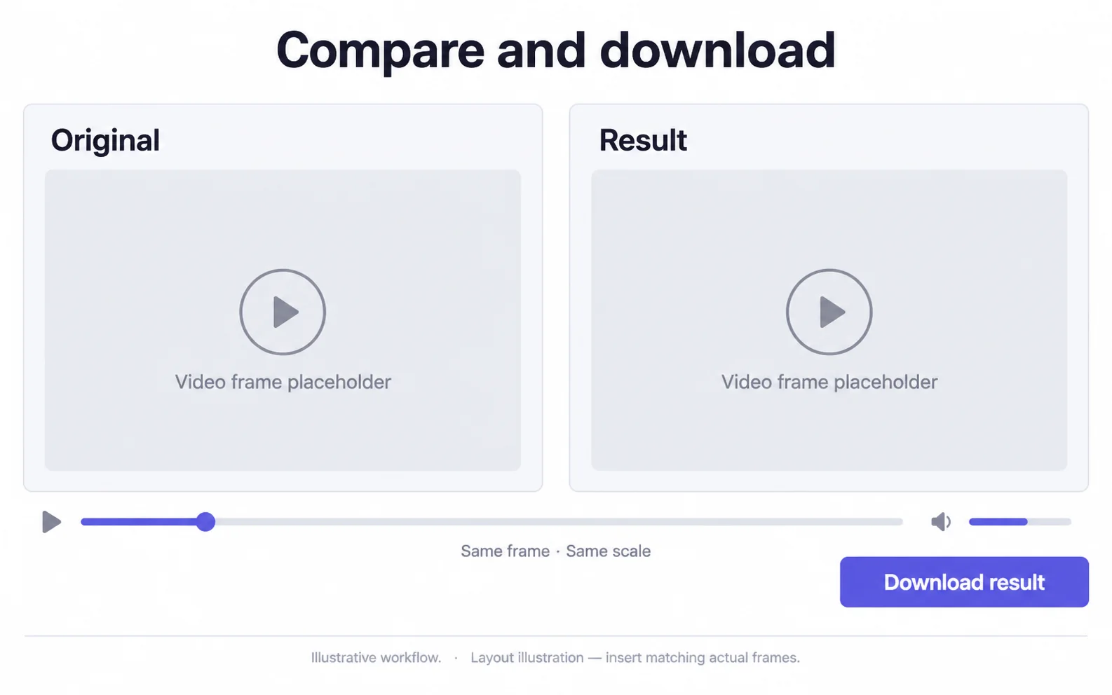 Compare matching frames and download the result