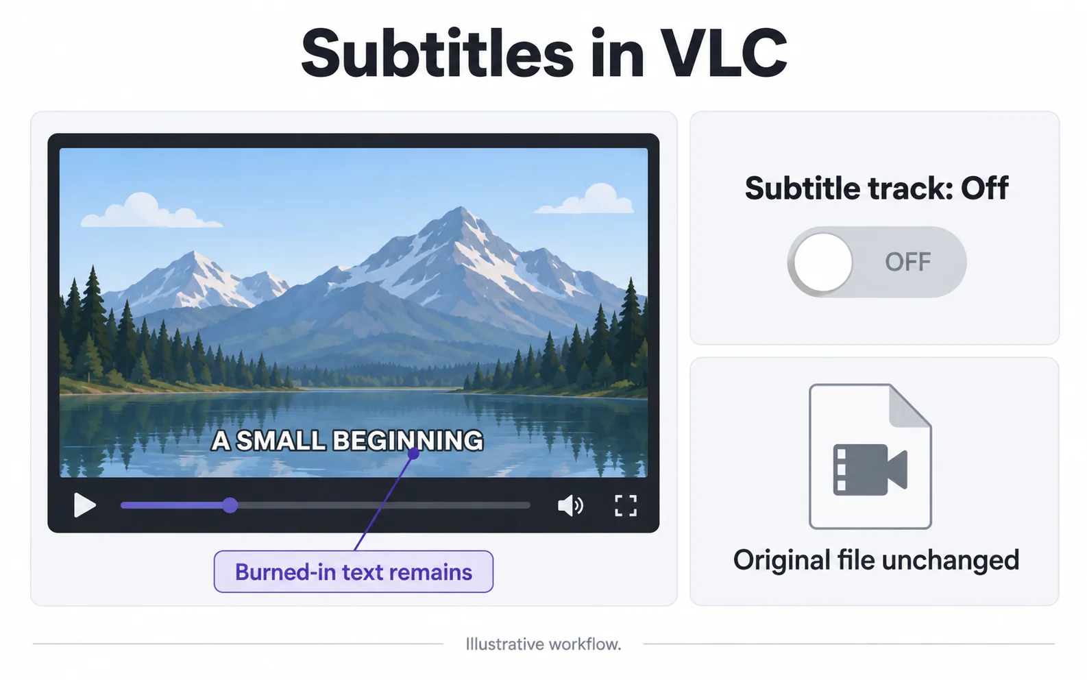 Burned-in text remains when a VLC subtitle track is disabled